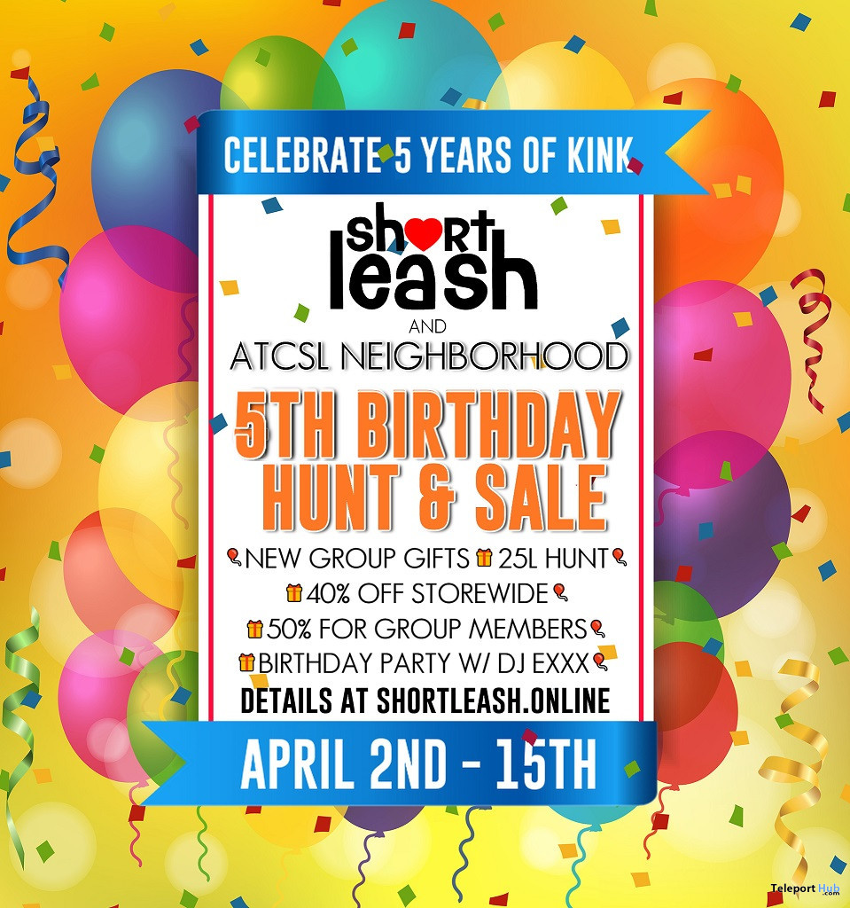 Short Leash's 5th Birthday Party Sale & Mini Hunt 2023 - Teleport Hub - teleporthub.com