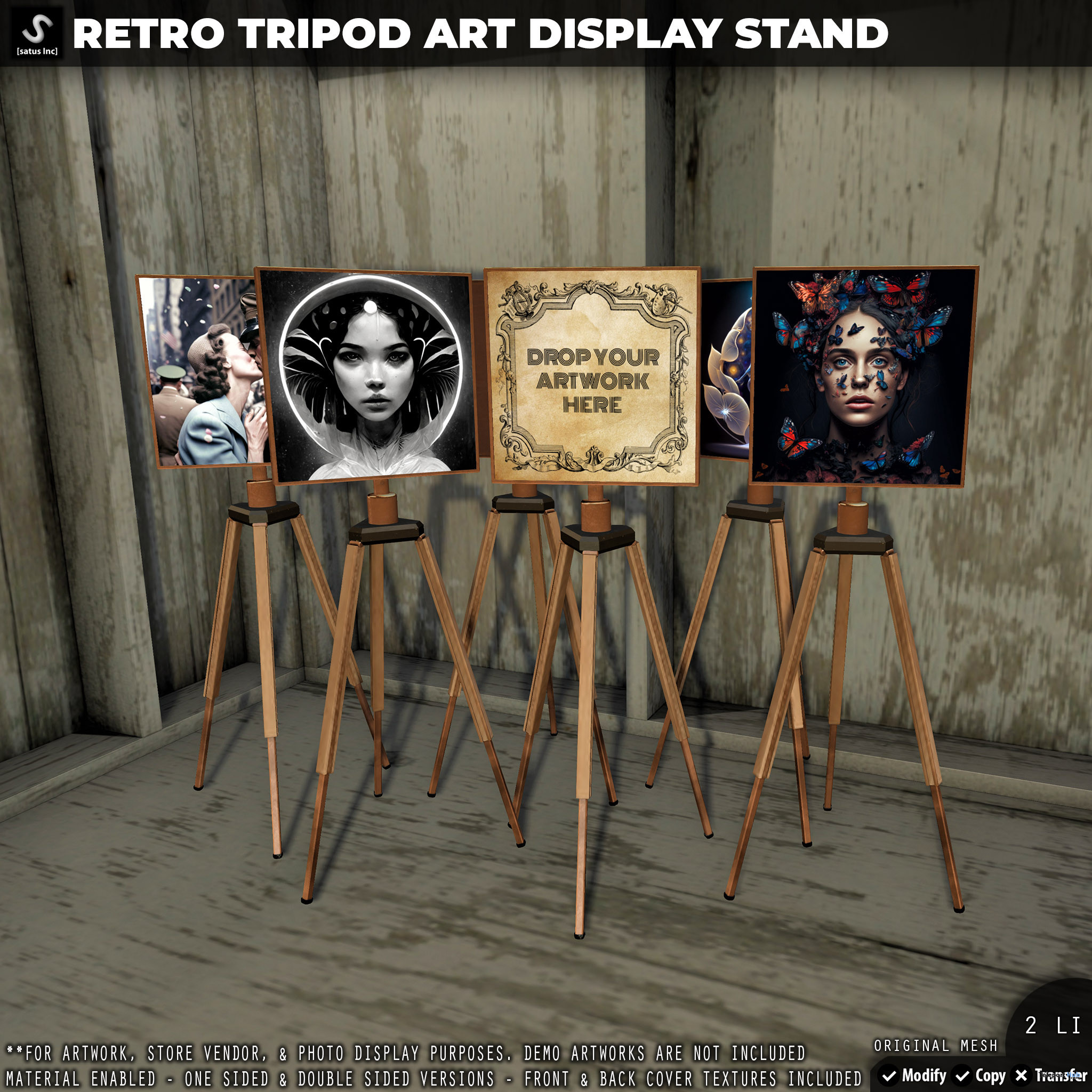 New Release: Retro Tripod Art Display Stand by [satus Inc] - Teleport Hub - teleporthub.com