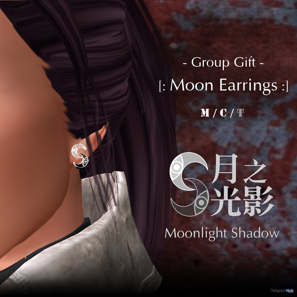 Moon Earrings May 2023 Group Gift by Moonlight Shadow - Teleport Hub - teleporthub.com