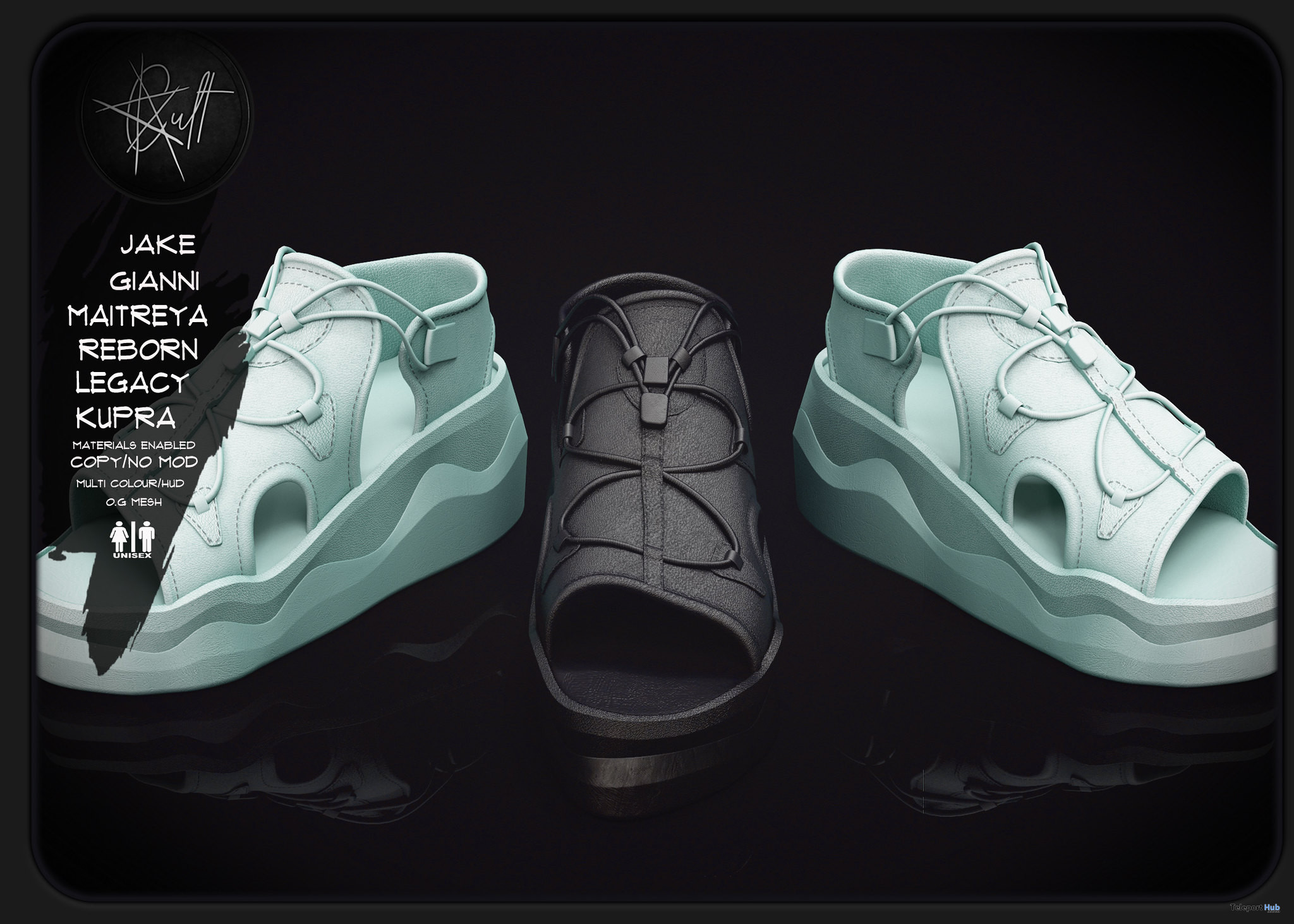 Belial Shoes With HUD May 2023 Group Gift by CULT - Teleport Hub - teleporthub.com