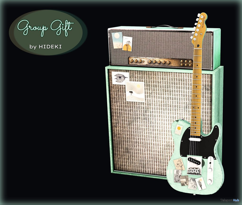 Green Amp & Guitar May 2023 Group Gift by HIDEKI - Teleport Hub - teleporthub.com