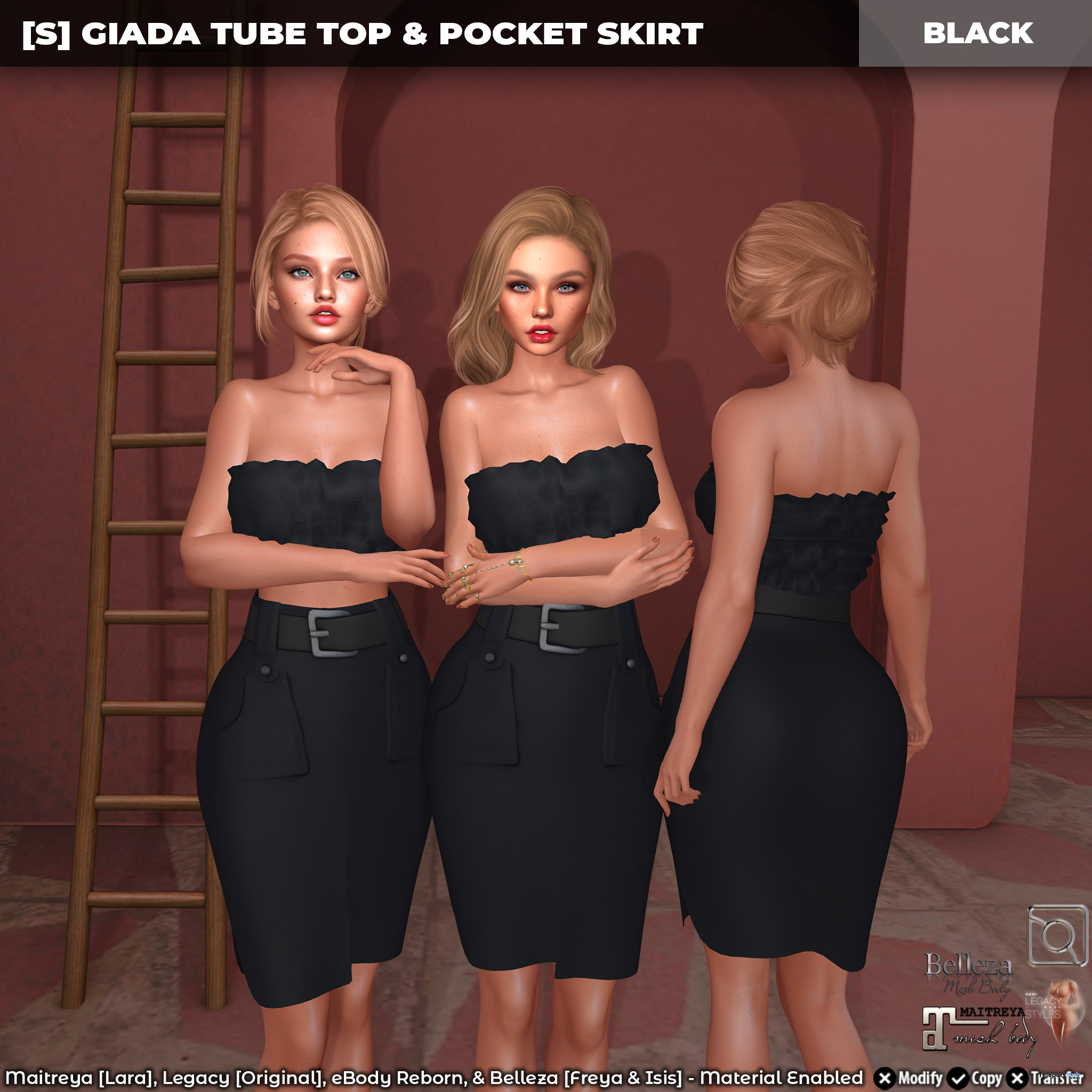 New Release: [S] Giada Tube Top & Pocket Skirt by [satus Inc] - Teleport Hub - teleporthub.com
