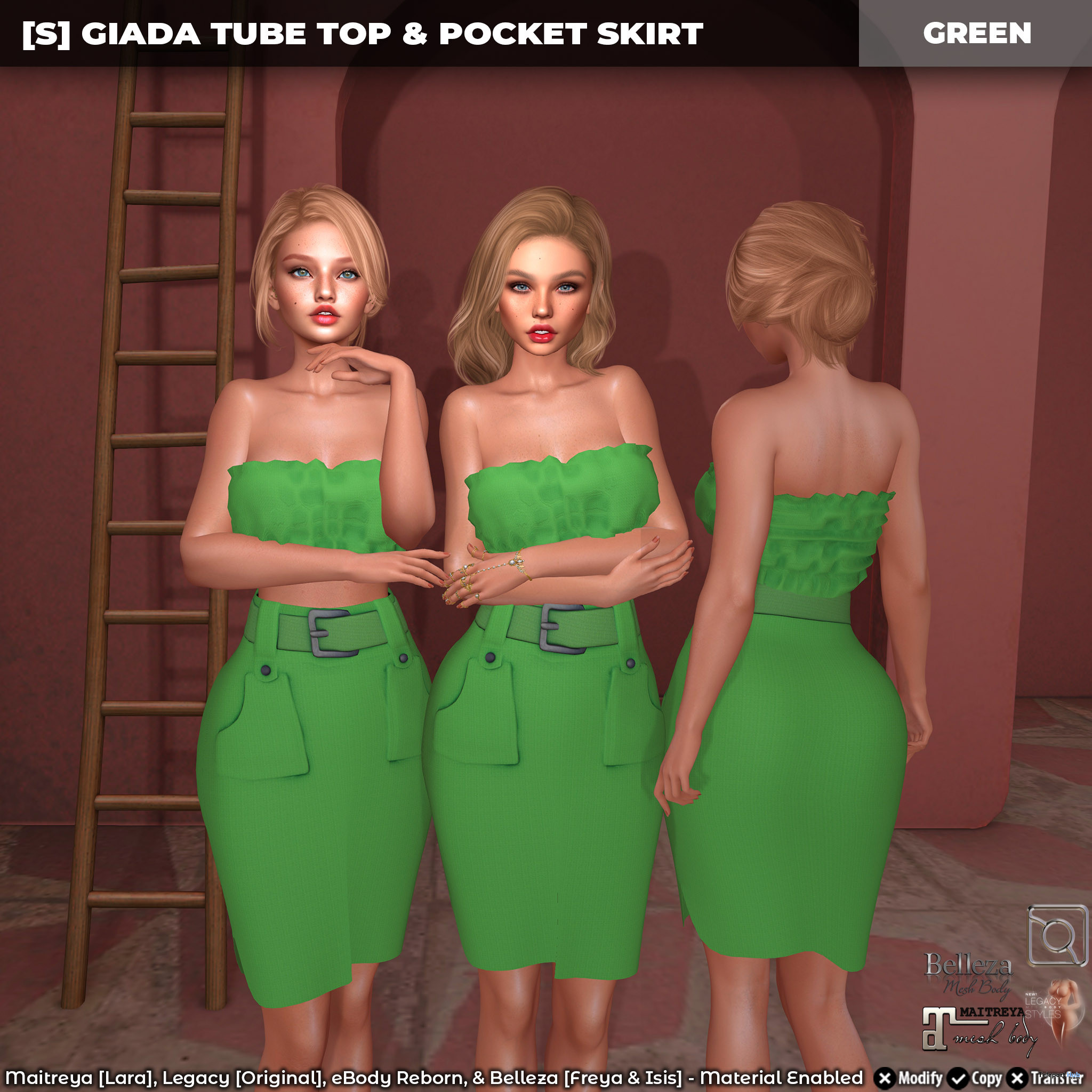 New Release: [S] Giada Tube Top & Pocket Skirt by [satus Inc] - Teleport Hub - teleporthub.com