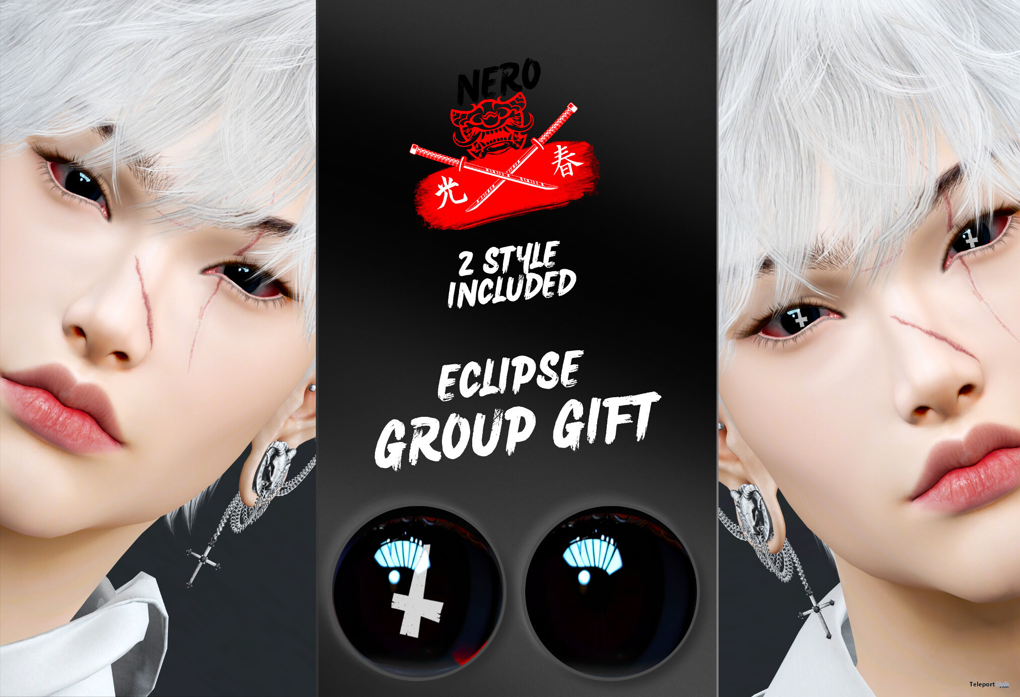 Eclipse Eyes For Lelutka EvoX June 2023 Group Gift by Nero Lab - Teleport Hub - teleporthub.com