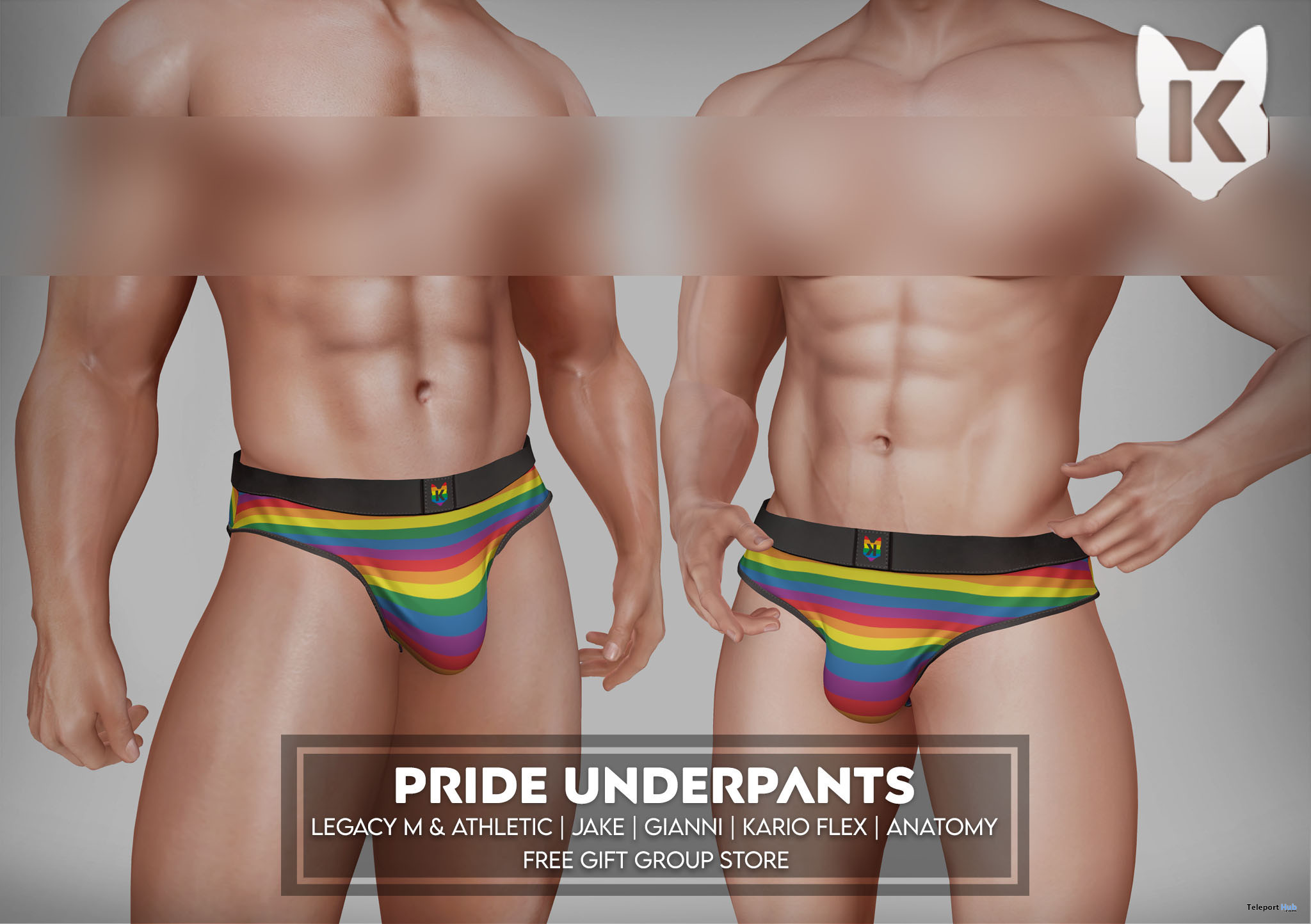 Pride Underpants June 2023 Group Gift by KINDEX - Teleport Hub - teleporthub.com