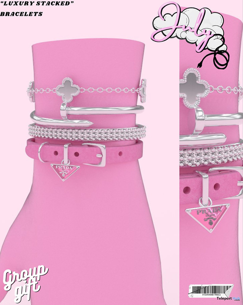 Luxury Stacked Bracelets July 2023 Group Gift by JULY - Teleport Hub - teleporthub.com