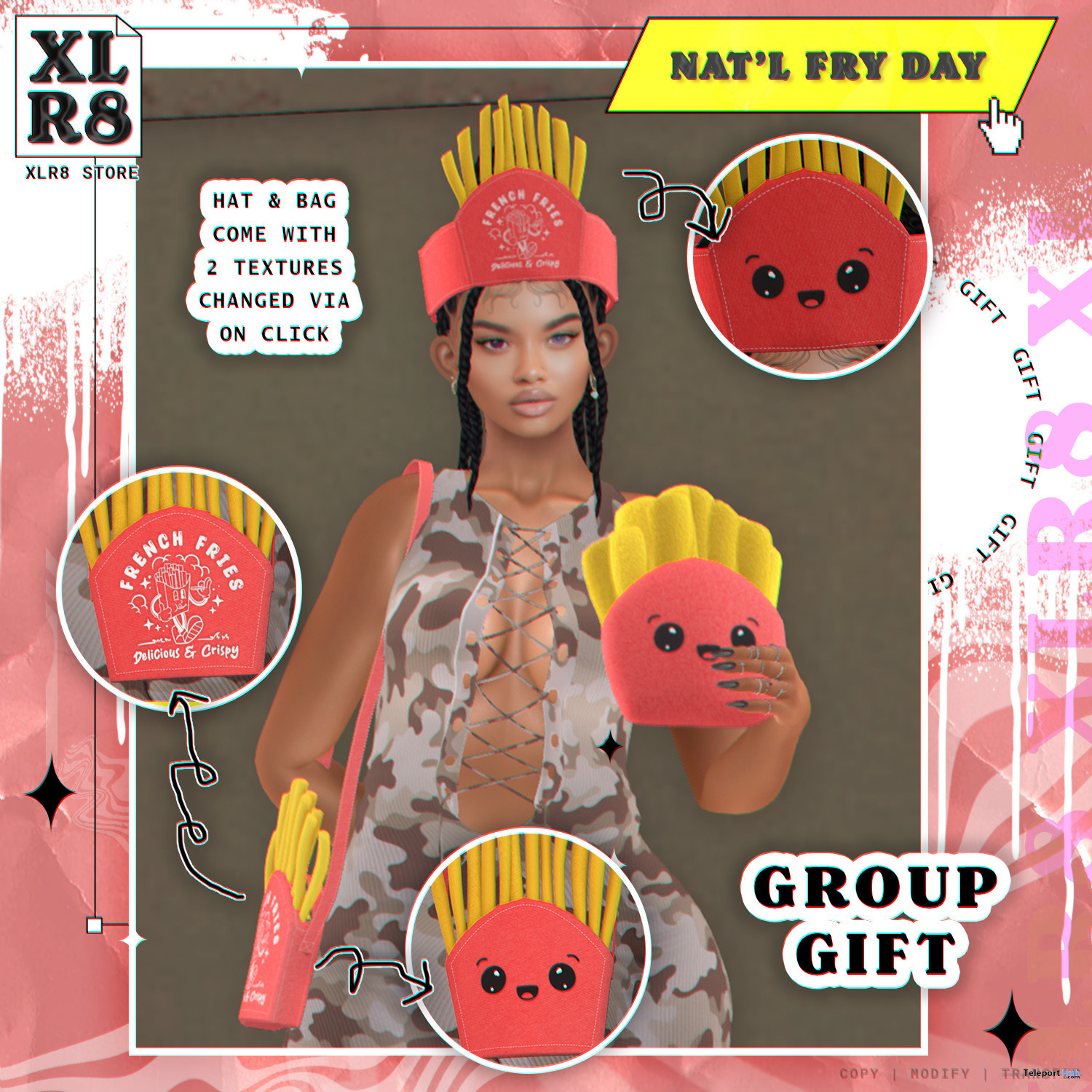National Fry Day French Fries Set July 2023 Group Gift by XLR8 - Teleport Hub - teleporthub.com