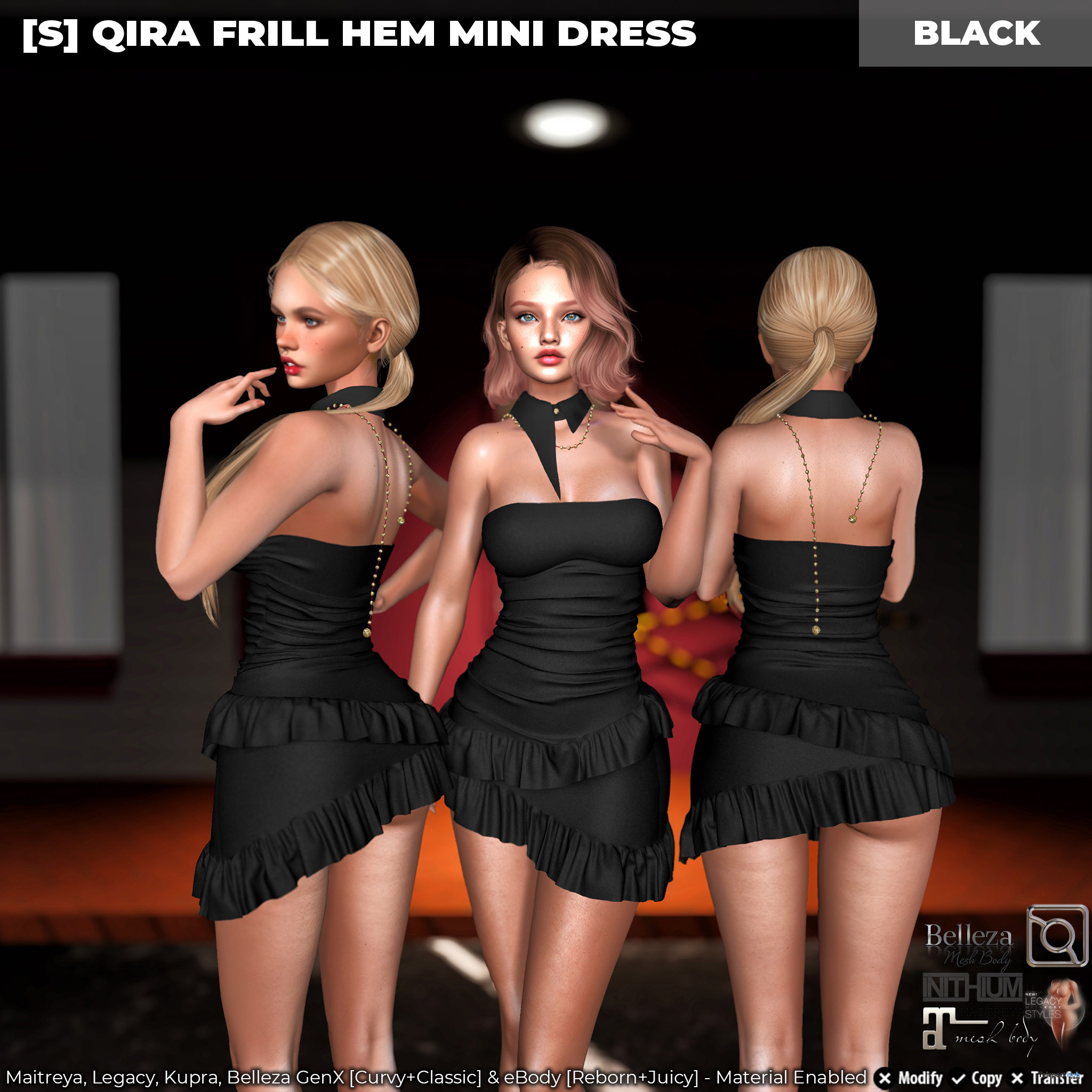 New Release: [S] Qira Frill Hem Mini Dress by [satus Inc] - Teleport Hub - teleporthub.com