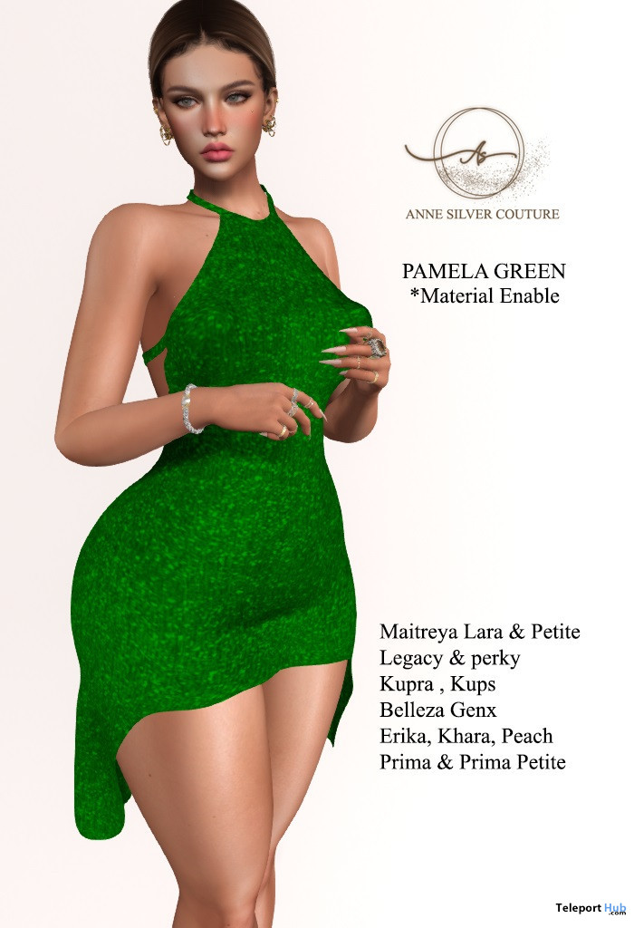 Pamela Sequin Dress Green Teleport Hub Group Gift by AS Couture - Teleport Hub - teleporthub.com