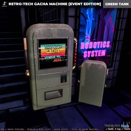 New Release: Retro-Tech Gacha Machine by [satus Inc] - Teleport Hub - teleporthub.com