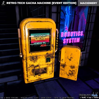 New Release: Retro-Tech Gacha Machine by [satus Inc] - Teleport Hub - teleporthub.com