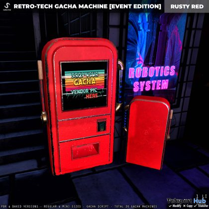 New Release: Retro-Tech Gacha Machine by [satus Inc] - Teleport Hub - teleporthub.com