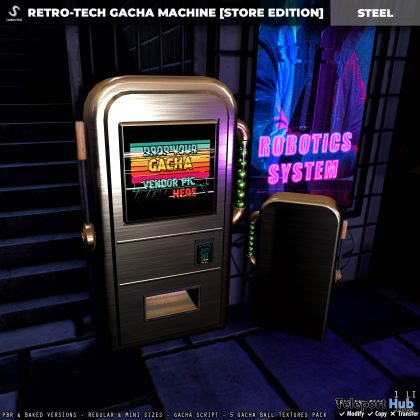 New Release: Retro-Tech Gacha Machine by [satus Inc] - Teleport Hub - teleporthub.com