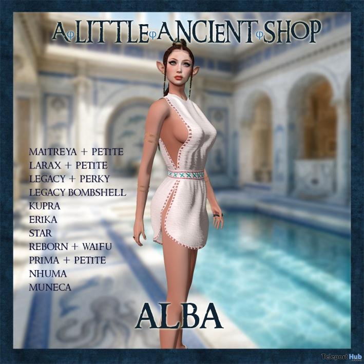 Alba Little Short White Tunic August 2026 Group Gift by A Little Ancient Shop - Teleport Hub - teleporthub.com