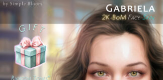 Gabriela EvoX 2K Face Skin September 2026 Group Gift by Simple Bloom Gabriela EvoX 2K Face Skin September 2026 Group Gift by Simple Bloom - Teleport Hub - teleporthub.com