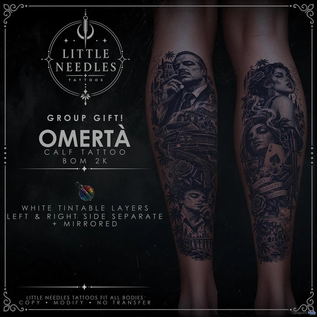 Omerta Calf Tattoo September 2026 Group Gift by Little Needles - Teleport Hub - teleporthub.com