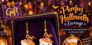 Purrfect Halloween Earrings October 2026 Group Gift by Angelux Purrfect Halloween Earrings October 2026 Group Gift by Angelux - Teleport Hub - teleporthub.com