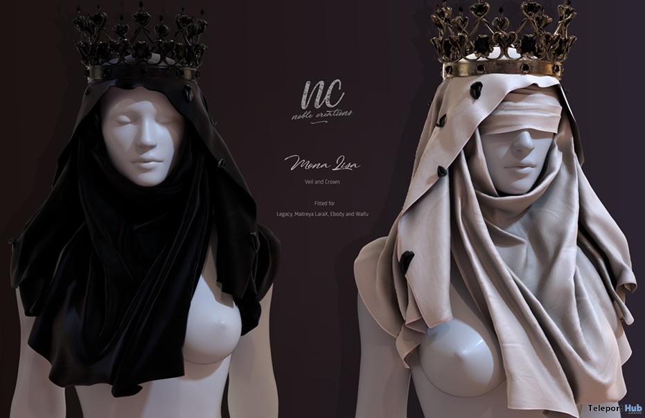New Releases: Mona Lisa Veil & Crown by Noble Creations - Teleport Hub - teleporthub.com