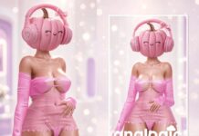 Pink Dress With Pumpkin Head & Headphone October 2026 Group Gift by Analogic Pink Dress With Pumpkin Head & Headphone October 2026 Group Gift by Analogic - Teleport Hub - teleporthub.com