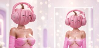 Pink Dress With Pumpkin Head & Headphone October 2026 Group Gift by Analogic Pink Dress With Pumpkin Head & Headphone October 2026 Group Gift by Analogic - Teleport Hub - teleporthub.com