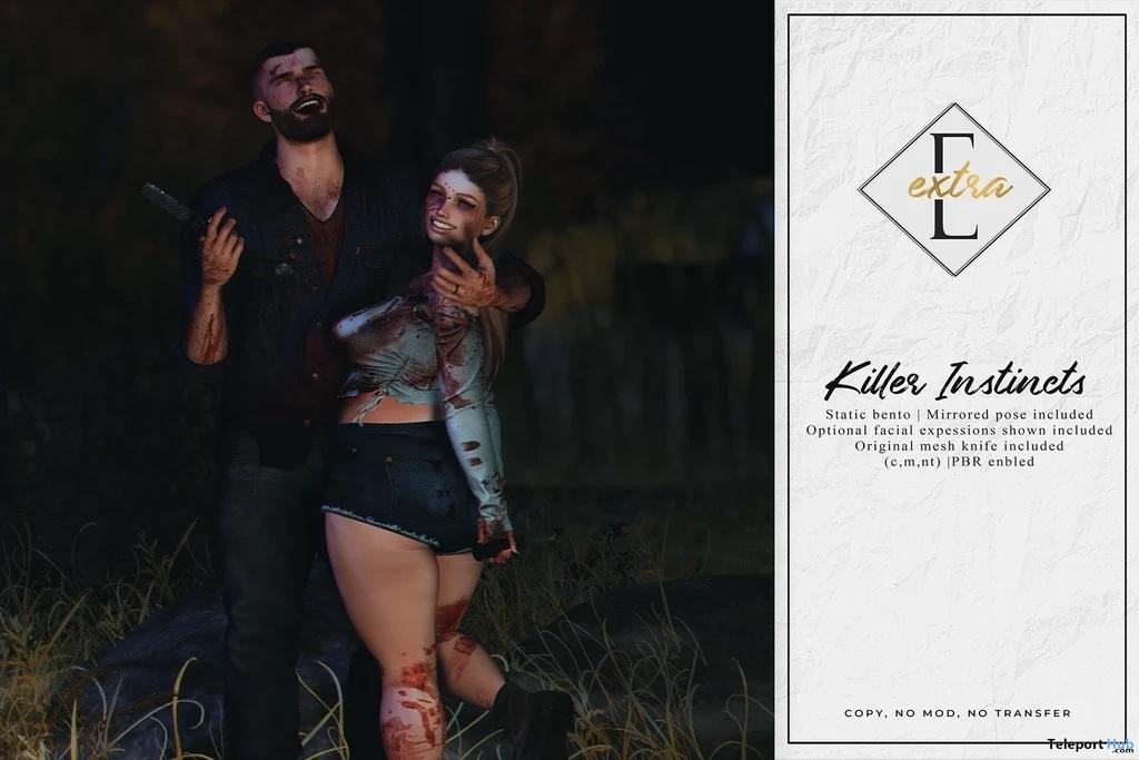 Killer Instincts Couple Pose October 2026 Group Gift by Extra - Teleport Hub - teleporthub.com