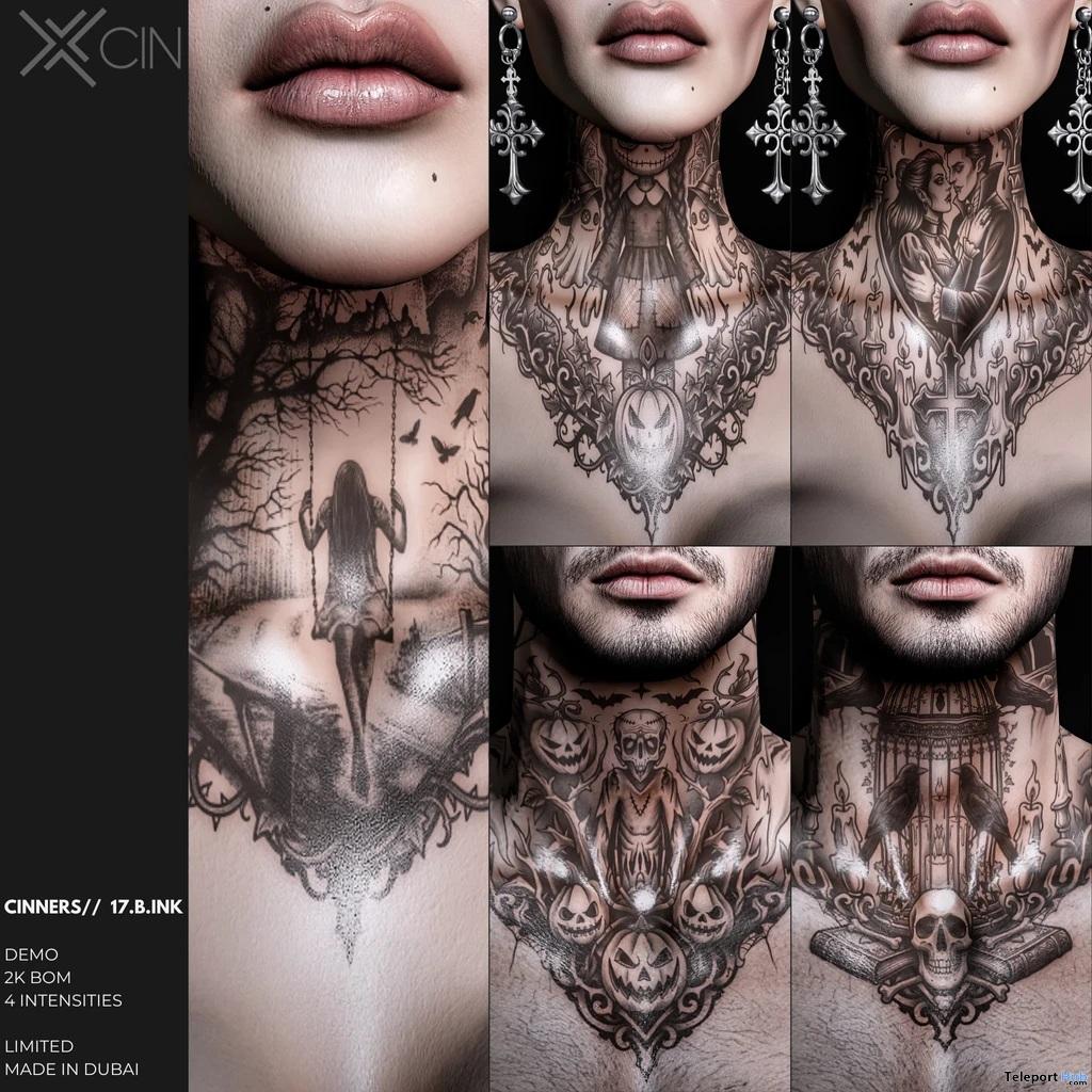 17.B.INK Unisex Neck Tattoo October 2026 Group Gift by CIN.INK.APPAREL - Teleport Hub - teleporthub.com
