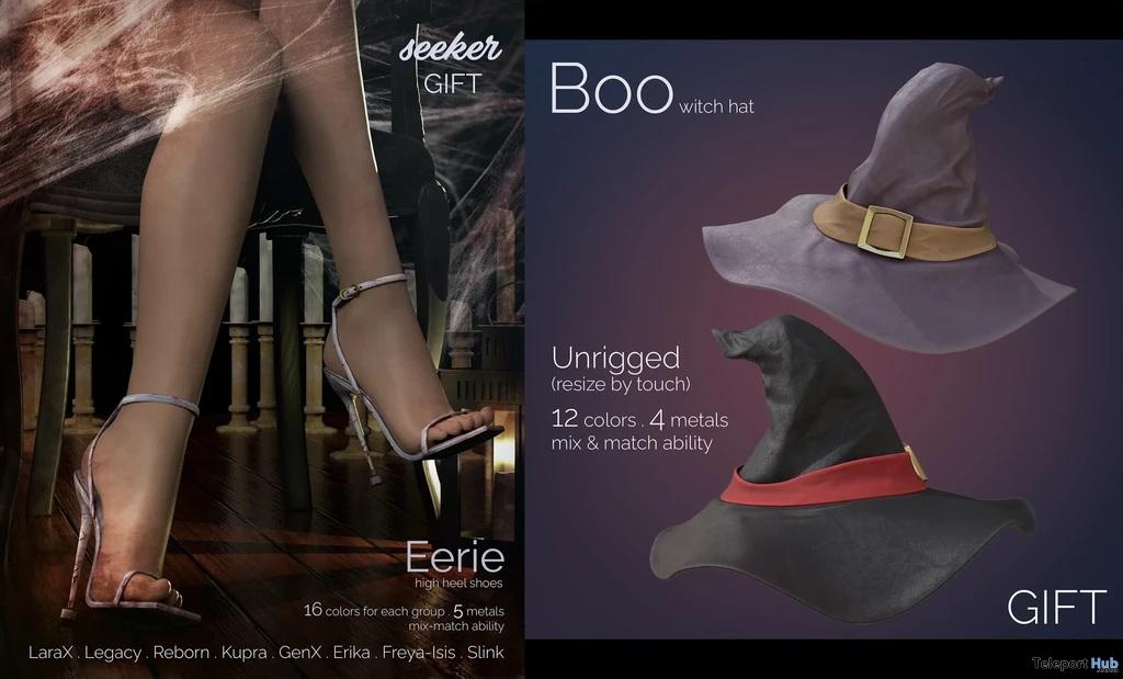 Eerie High Heels & Boo Witch Hat October 2026 Group Gift by Seeker - Teleport Hub - teleporthub.com